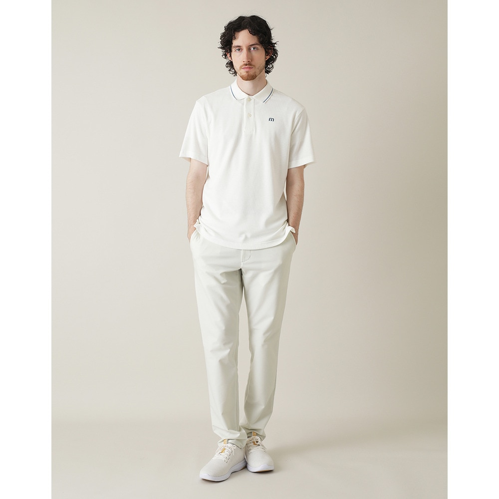 トラヴィスマシュー（Travis Mathew）（メンズ）ゴルフウェア 速乾 ワッフル半袖ポロシャツ 7AL012-1WHT