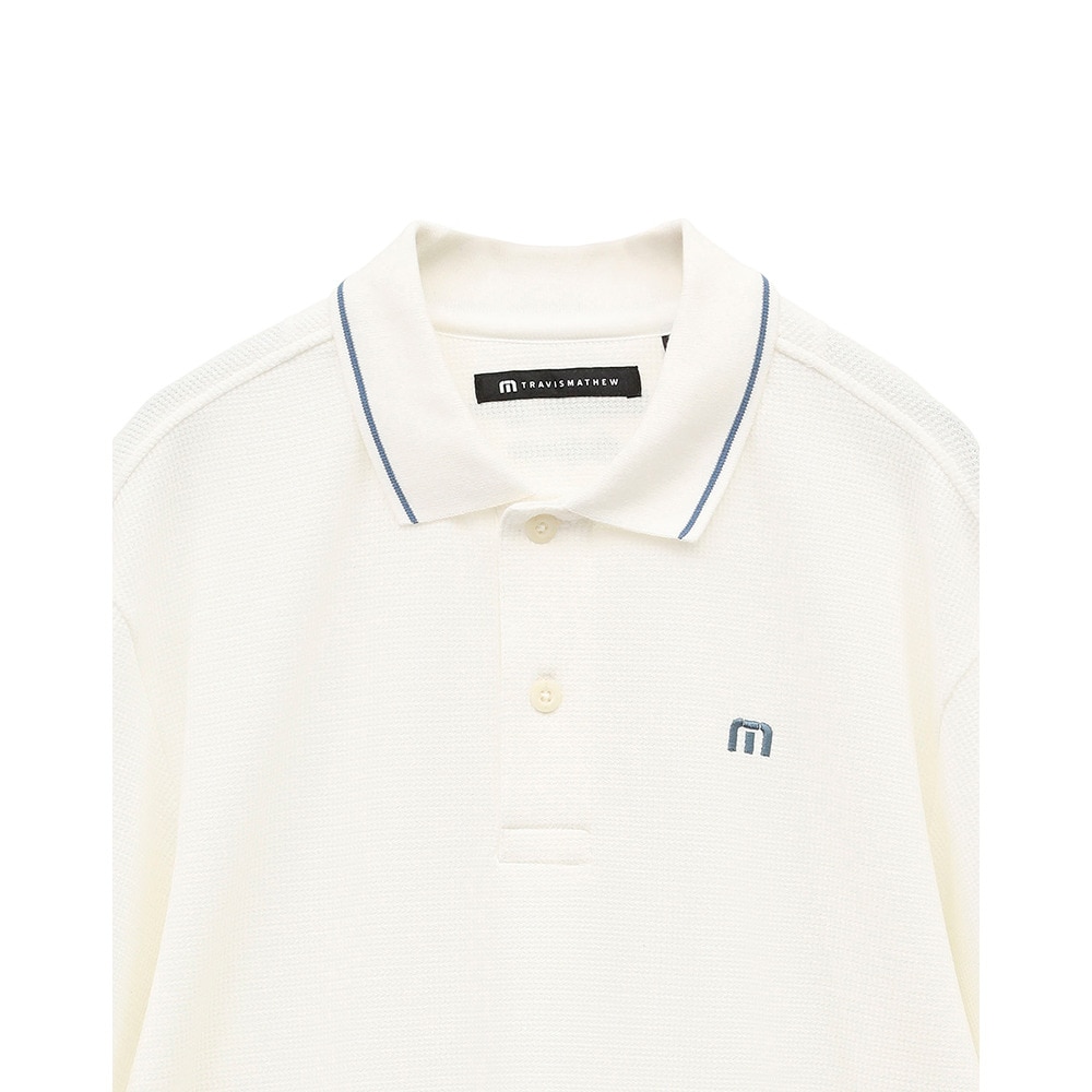 トラヴィスマシュー（Travis Mathew）（メンズ）ゴルフウェア 速乾 ワッフル半袖ポロシャツ 7AL012-1WHT
