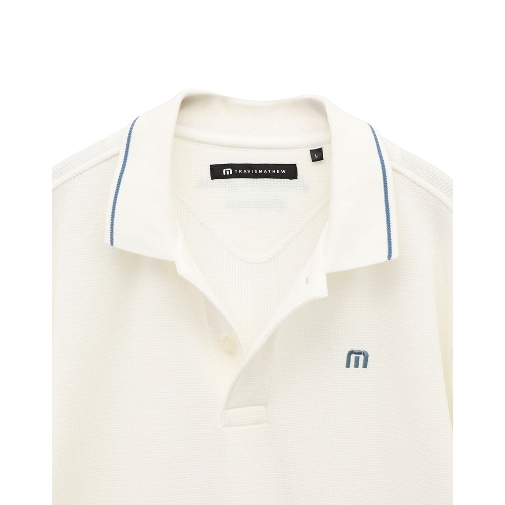 トラヴィスマシュー（Travis Mathew）（メンズ）ゴルフウェア 速乾 ワッフル半袖ポロシャツ 7AL012-1WHT
