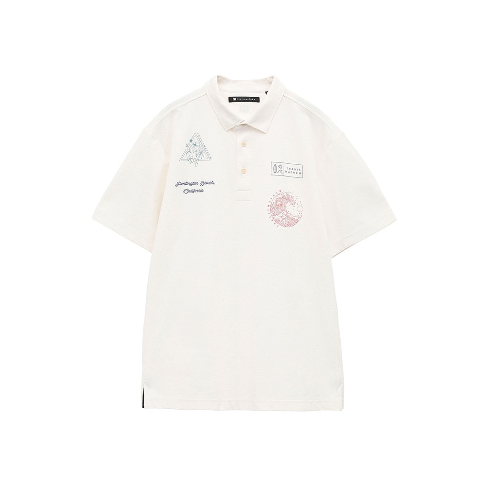 トラヴィスマシュー（Travis Mathew）（メンズ）ゴルフウェア 吸水速乾 スキャッタープリント 半袖ポロシャツ 7AL029-1WHT