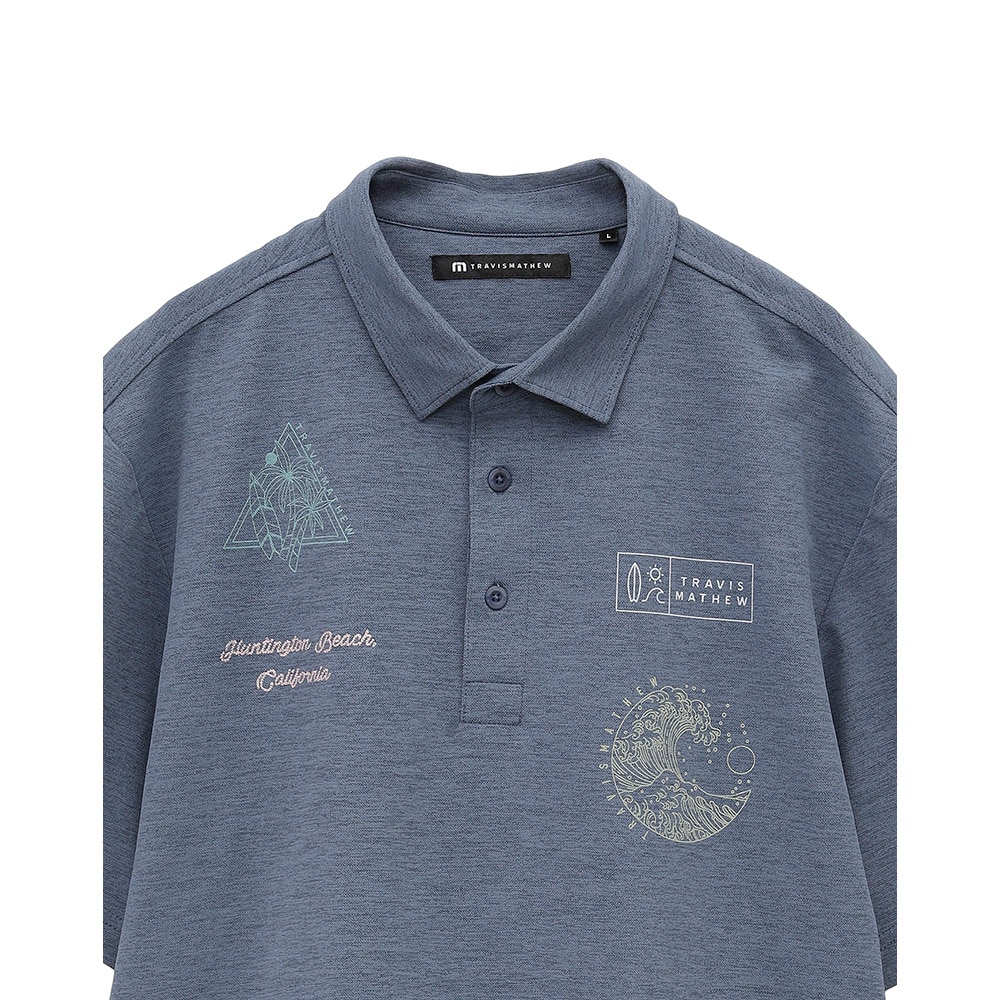 トラヴィスマシュー（Travis Mathew）（メンズ）ゴルフウェア 吸水速乾 スキャッタープリント 半袖ポロシャツ 7AL029-4VIN