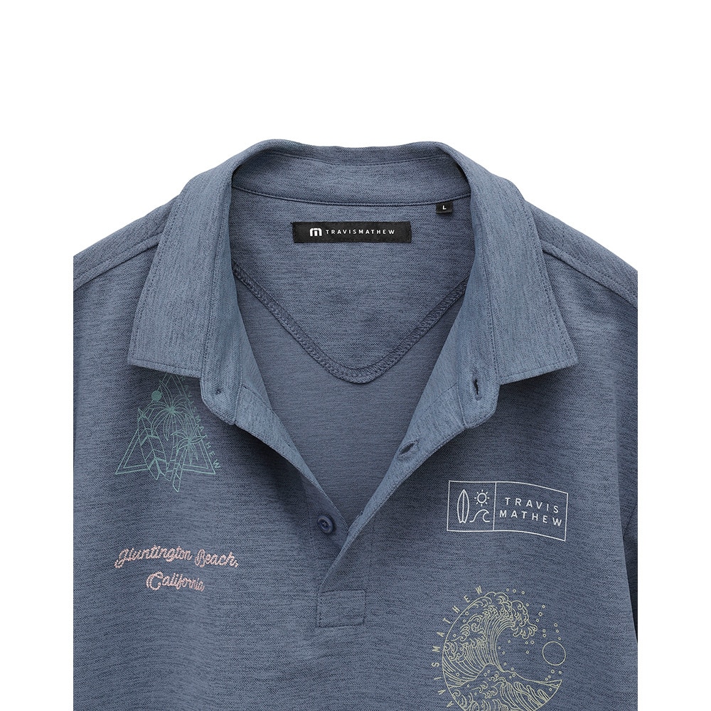 トラヴィスマシュー（Travis Mathew）（メンズ）ゴルフウェア 吸水速乾 スキャッタープリント 半袖ポロシャツ 7AL029-4VIN