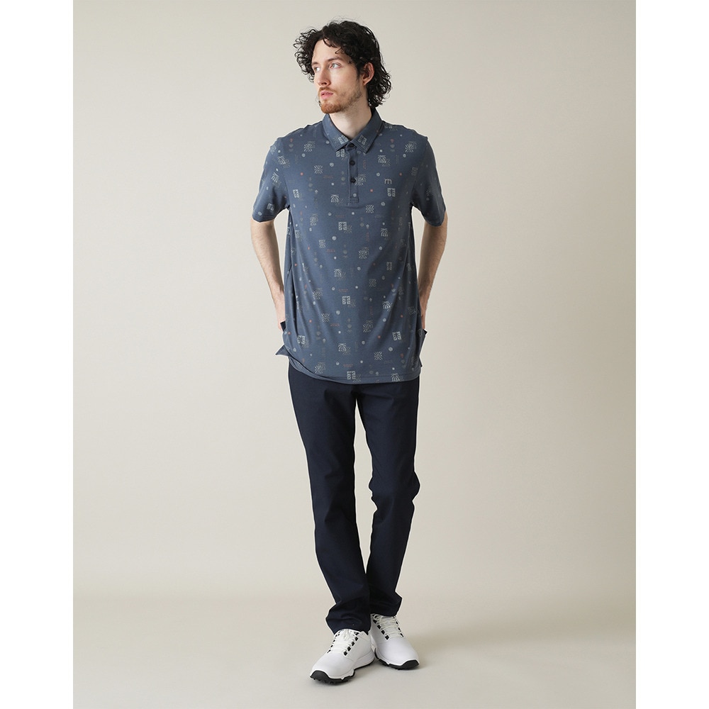 トラヴィスマシュー（Travis Mathew）（メンズ）ゴルフウェア 総柄 半袖ポロシャツ A40148J-4MIV