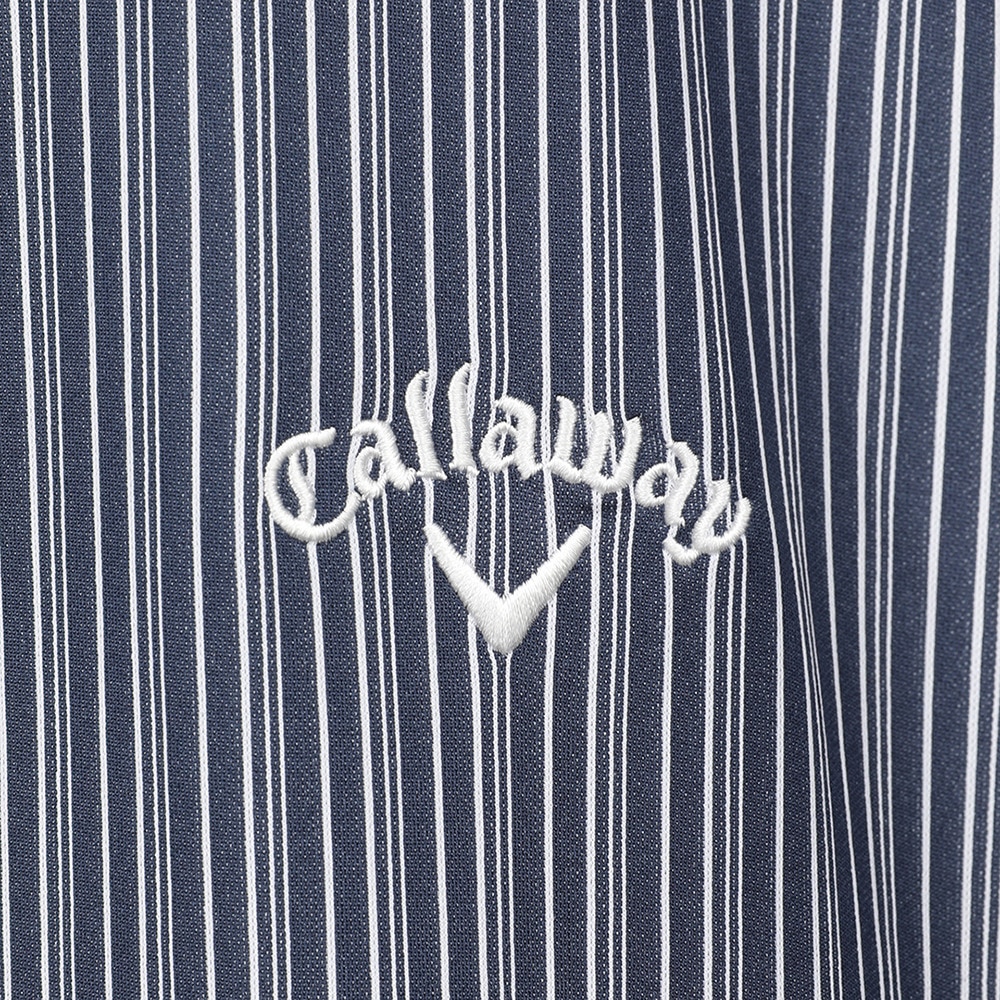 キャロウェイ（CALLAWAY）（メンズ）ゴルフウェア 半袖 ストライプジャカードシャツ C25134107-1120
