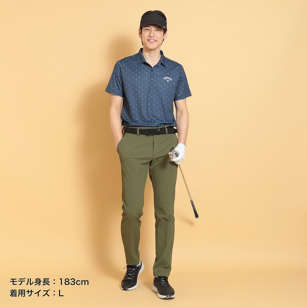 キャロウェイ（CALLAWAY）（メンズ）ゴルフウェア 接触冷感 半袖-3℃裏クールロゴプリントカノコシャツ C25134110-1120