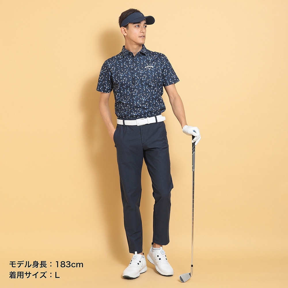 キャロウェイ（CALLAWAY）（メンズ）ゴルフウェア 幾何学ロゴプリントカノコシャツ C25134111-1120