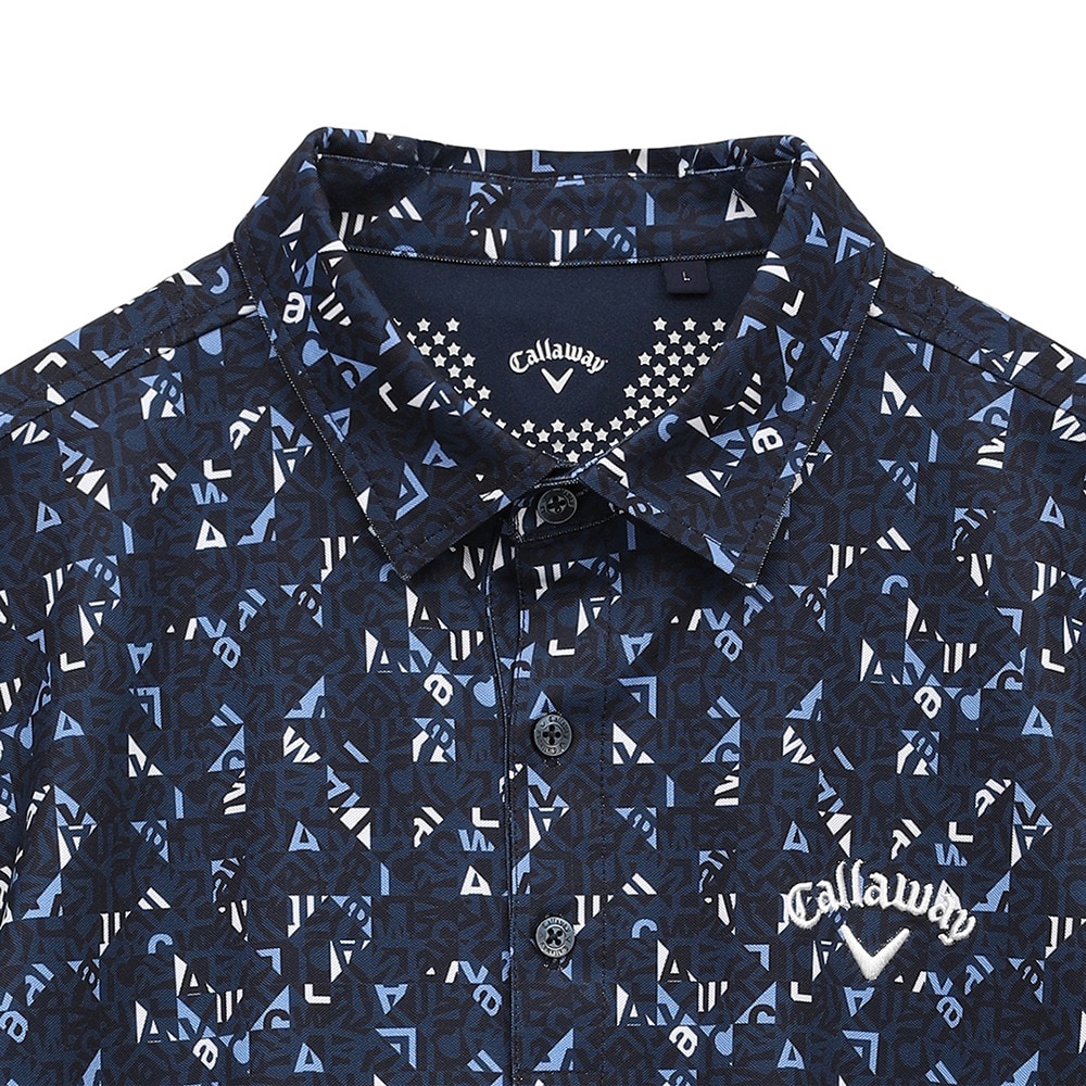 キャロウェイ（CALLAWAY）（メンズ）ゴルフウェア 幾何学ロゴプリントカノコシャツ C25134111-1120