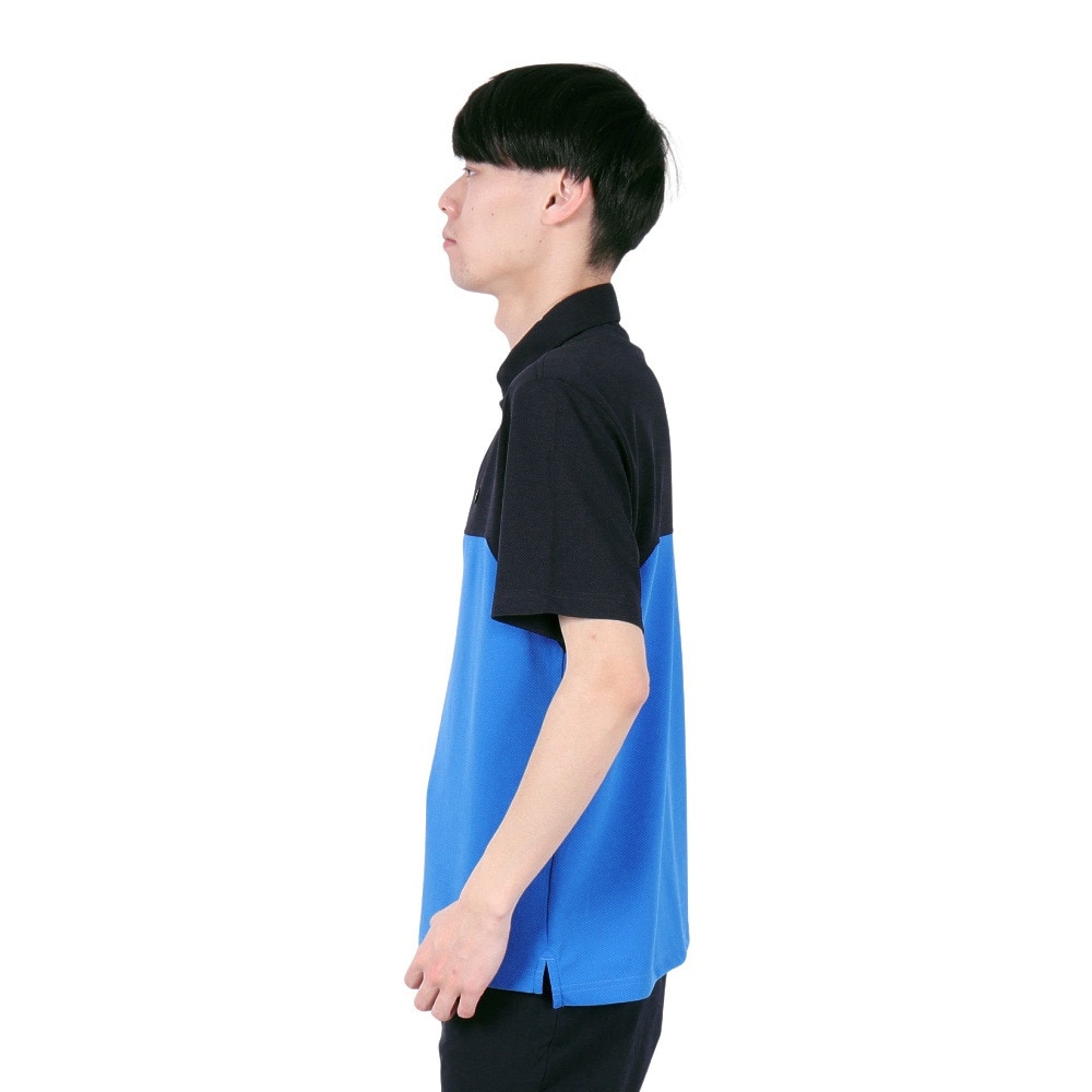 フィドラ（FIDRA）（メンズ）ゴルフウェア 接触冷感 消臭 コントラストメッシュ 半袖ポロシャツ FD5TTG04 NVY