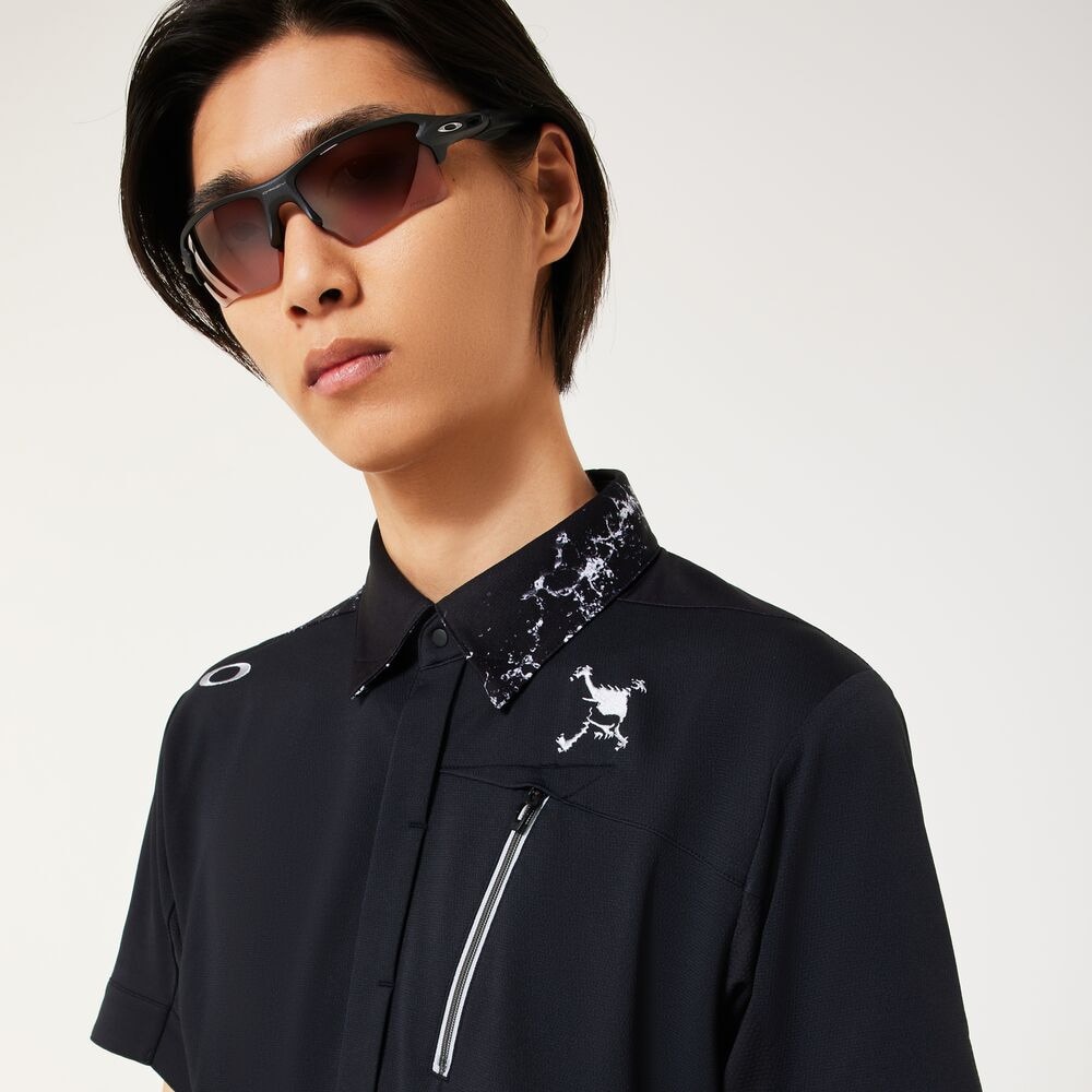 オークリー（OAKLEY）（メンズ）ゴルフウェア 吸汗速乾 SKULL WATER BALLET 半袖シャツ FOA407599-02E