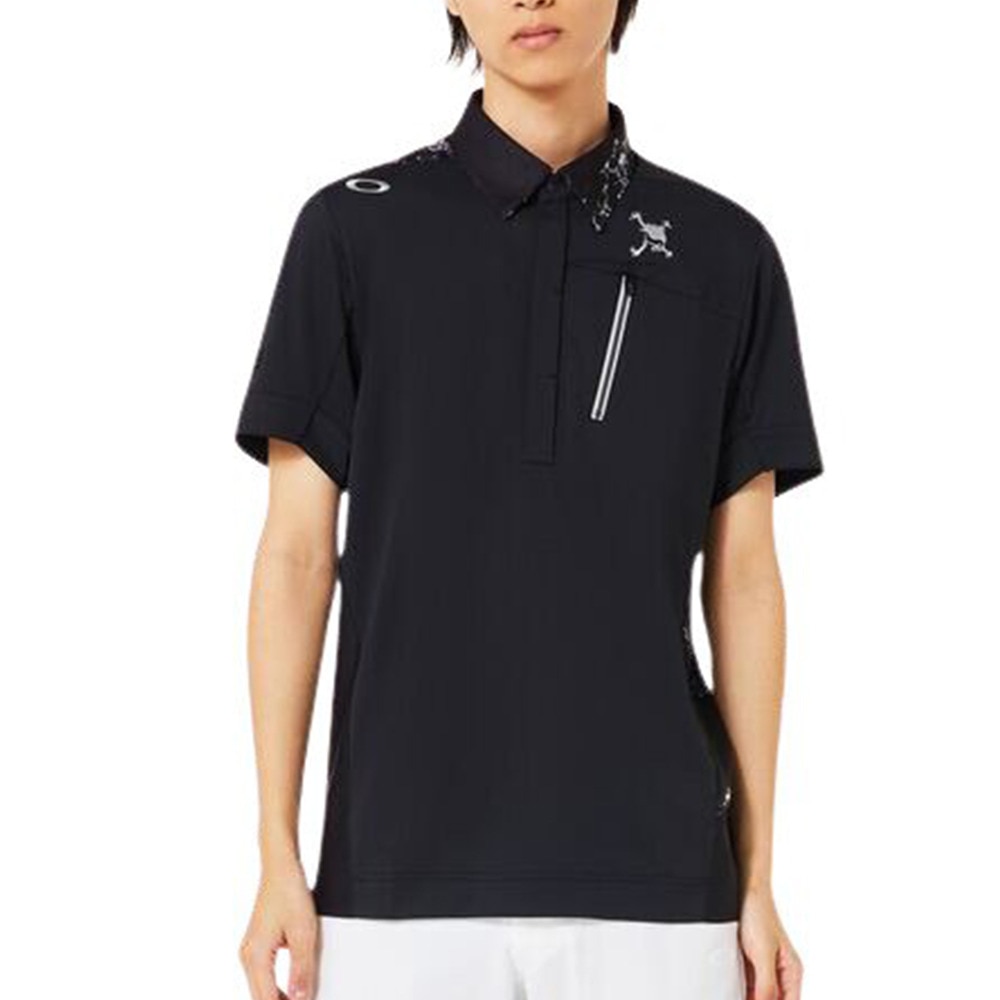 オークリー（OAKLEY）（メンズ）ゴルフウェア 吸汗速乾 SKULL WATER BALLET 半袖シャツ FOA407599-02E