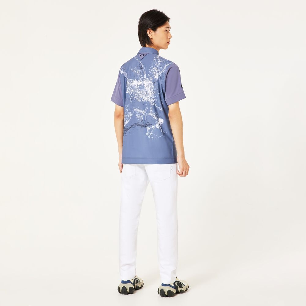 オークリー（OAKLEY）（メンズ）ゴルフウェア 吸汗速乾 SKULL WATER BALLET 半袖シャツ FOA407599-62C