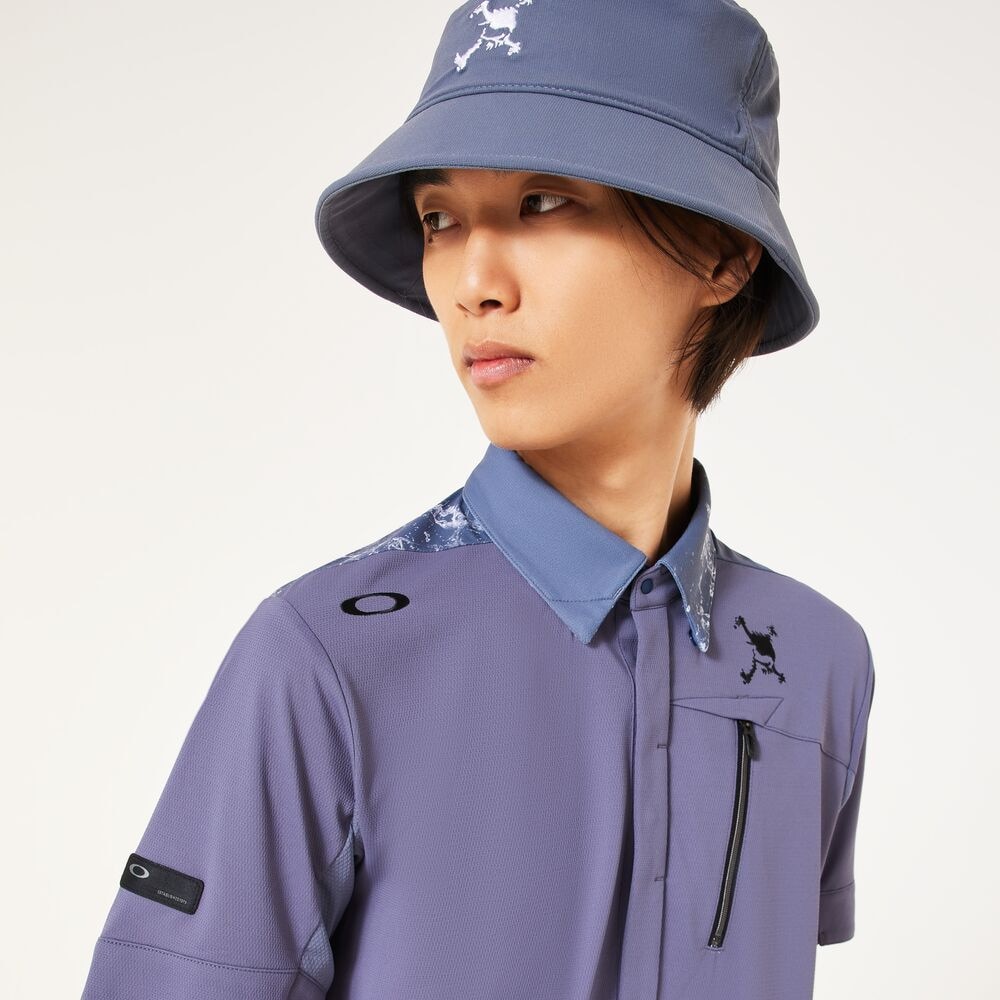 オークリー（OAKLEY）（メンズ）ゴルフウェア 吸汗速乾 SKULL WATER BALLET 半袖シャツ FOA407599-62C