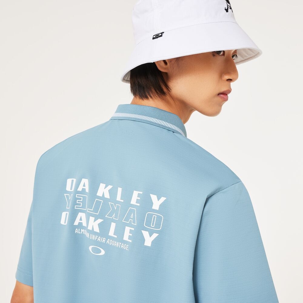 オークリー（OAKLEY）（メンズ）ゴルフウェア 吸汗速乾 O-SYNC PACK ABSTRACT HEM 半袖シャツ FOA407601-67K