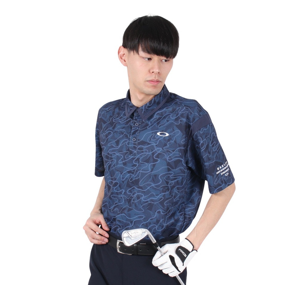 オークリー（OAKLEY）（メンズ）ゴルフウェア 吸汗速乾 O-Sync Pack Irradiation シャツ FOA407602-62K
