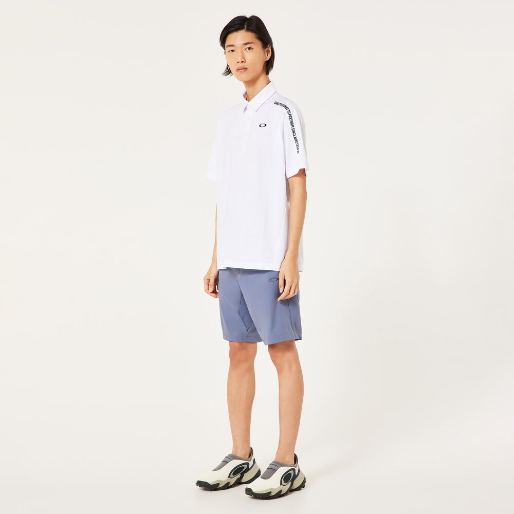 オークリー（OAKLEY）（メンズ）ゴルフウェア 吸汗速乾 接触冷感 TECH COLD 半袖 ジャガードシャツ FOA407676-100