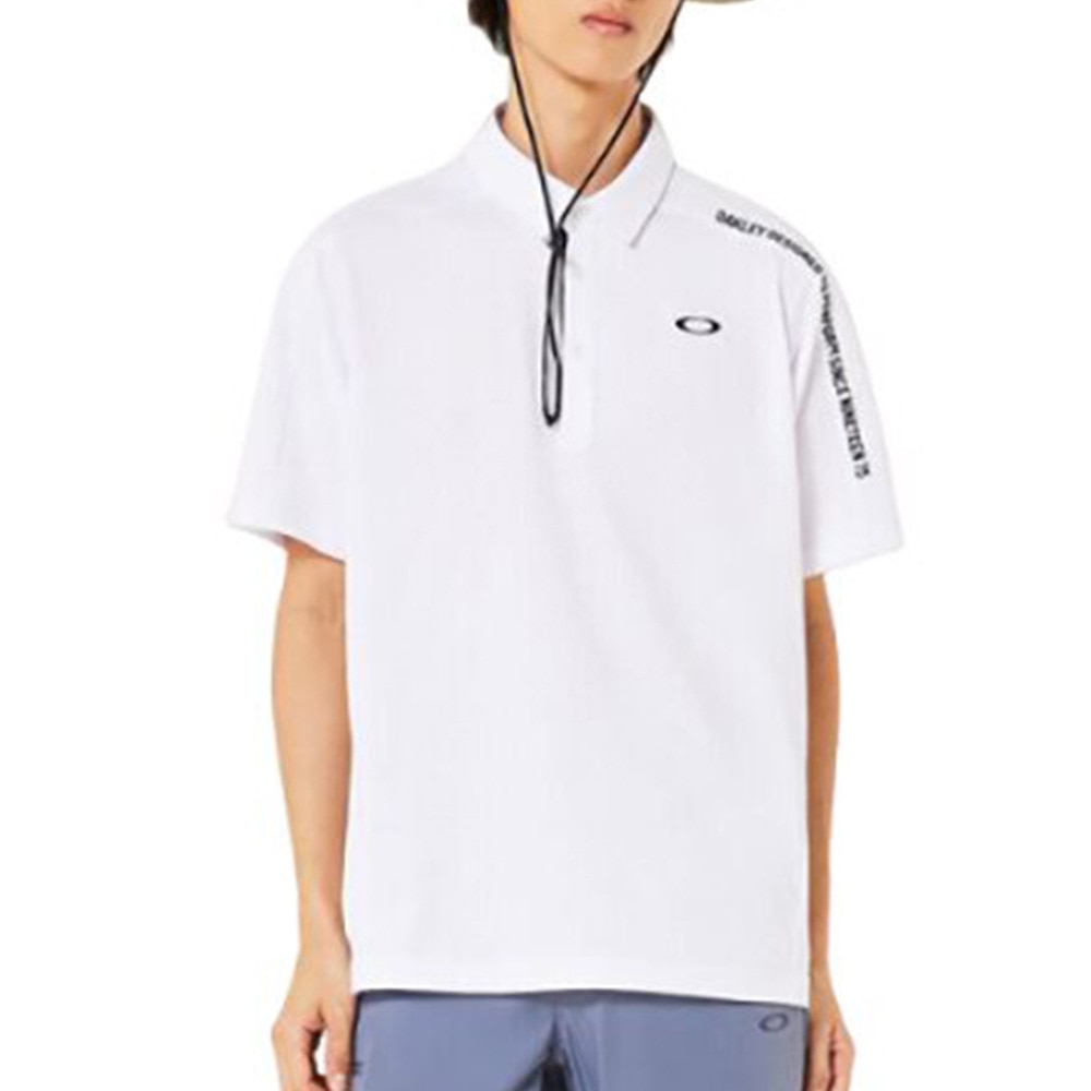 オークリー（OAKLEY）（メンズ）ゴルフウェア 吸汗速乾 接触冷感 TECH COLD 半袖 ジャガードシャツ FOA407676-100