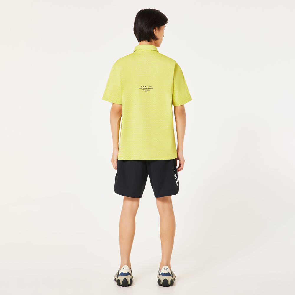 オークリー（OAKLEY）（メンズ）ゴルフウェア 吸汗速乾 接触冷感 TECH COLD 半袖 ジャガードシャツ FOA407676-83K