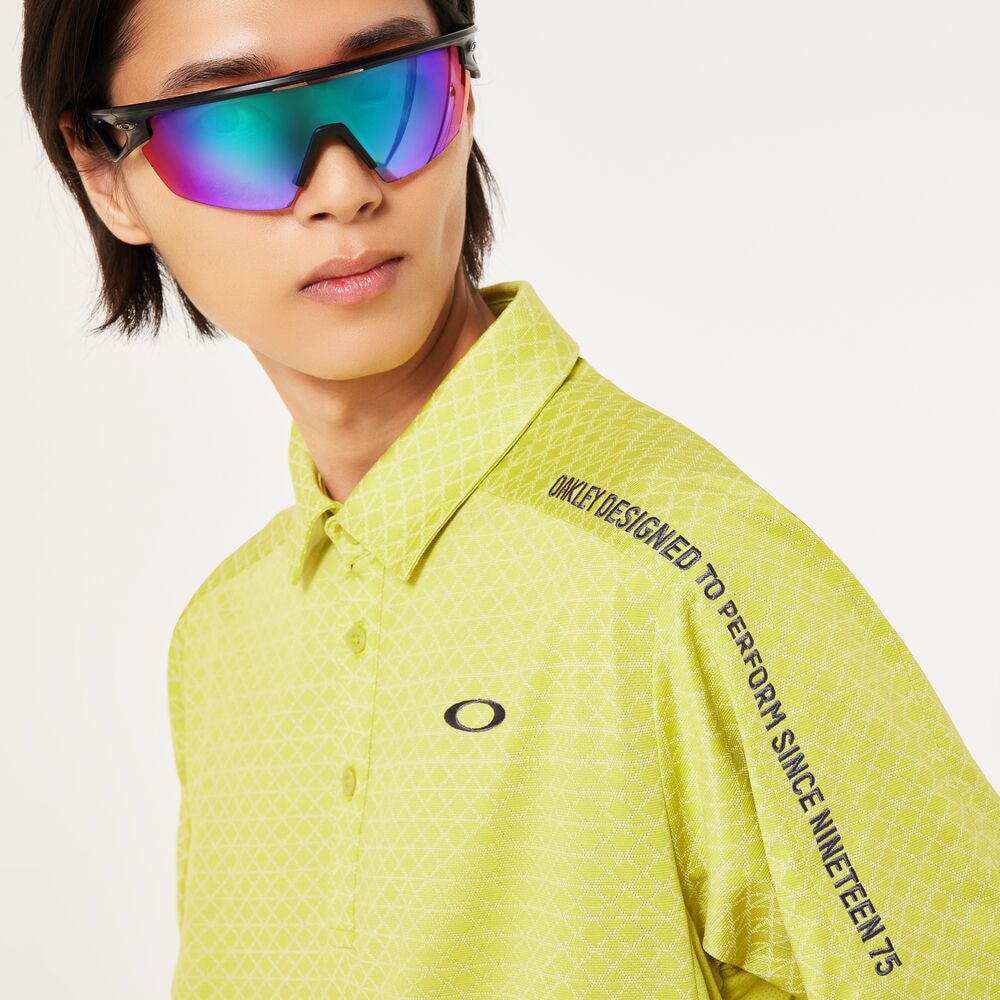 オークリー（OAKLEY）（メンズ）ゴルフウェア 吸汗速乾 接触冷感 TECH COLD 半袖 ジャガードシャツ FOA407676-83K