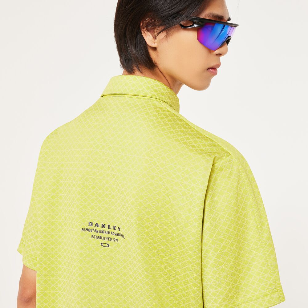 オークリー（OAKLEY）（メンズ）ゴルフウェア 吸汗速乾 接触冷感 TECH COLD 半袖 ジャガードシャツ FOA407676-83K