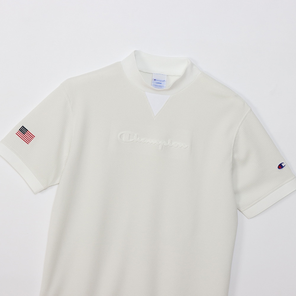 チャンピオン（CHAMPION）（メンズ）ゴルフウェア 速乾 遮熱 半袖モックネック スウェット C3-BG301 020