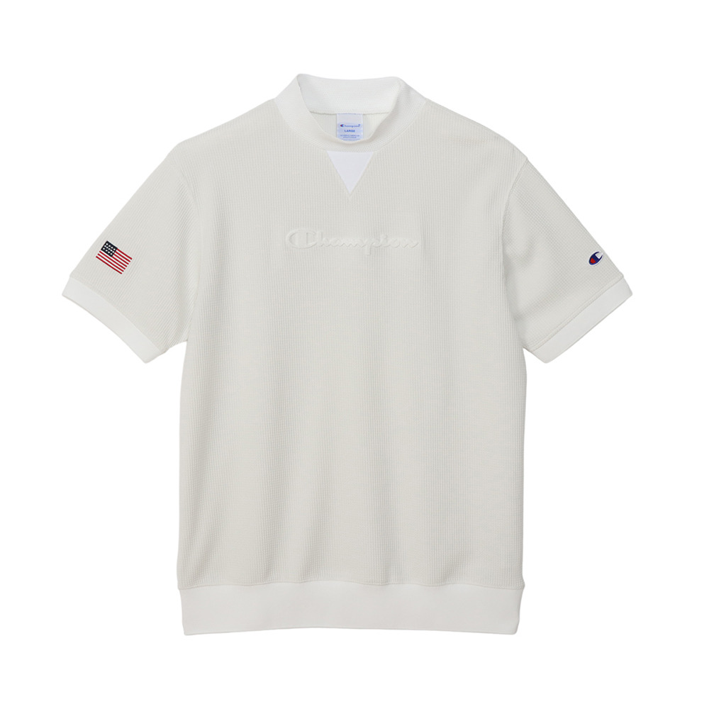チャンピオン（CHAMPION）（メンズ）ゴルフウェア 速乾 遮熱 半袖モックネック スウェット C3-BG301 020