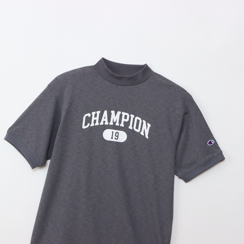 チャンピオン（CHAMPION）（メンズ）ゴルフウェア 速乾 半袖 モックネックシャツ C3-BG304 080