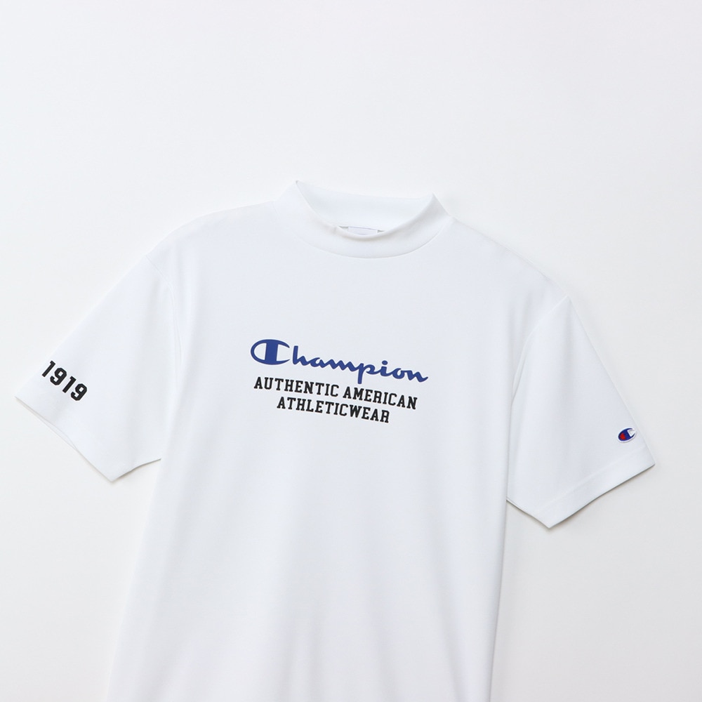 チャンピオン（CHAMPION）（メンズ）ゴルフウェア 吸汗速乾 遮熱 半袖モックネックシャツ C3-BG310 010
