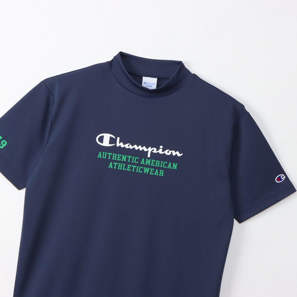 チャンピオン（CHAMPION）（メンズ）ゴルフウェア 吸汗速乾 遮熱 半袖モックネックシャツ C3-BG310 370