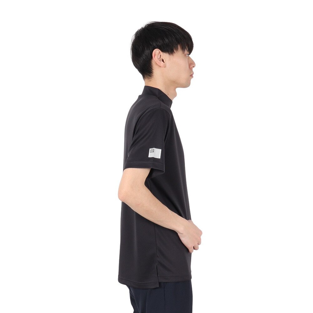 チャンピオン（CHAMPION）（メンズ）ゴルフウェア 速乾 半袖 モックネックシャツ C3-BG323 090