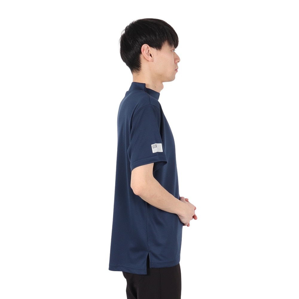 チャンピオン（CHAMPION）（メンズ）ゴルフウェア 速乾 半袖 モックネックシャツ C3-BG323 370