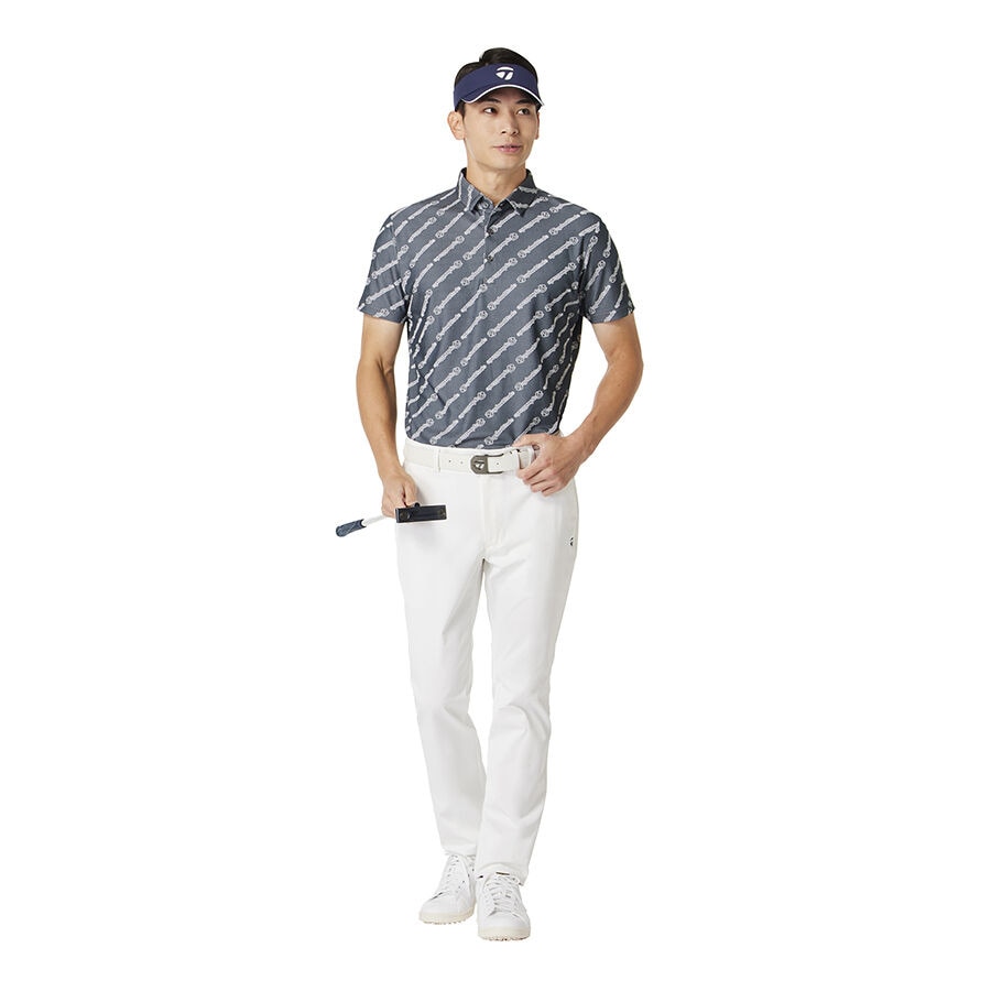 テーラーメイド（TAYLORMADE）（メンズ）ゴルフウェア 吸汗速乾 ダイアゴナルジャガード 半袖ポロシャツ M13141-UN614