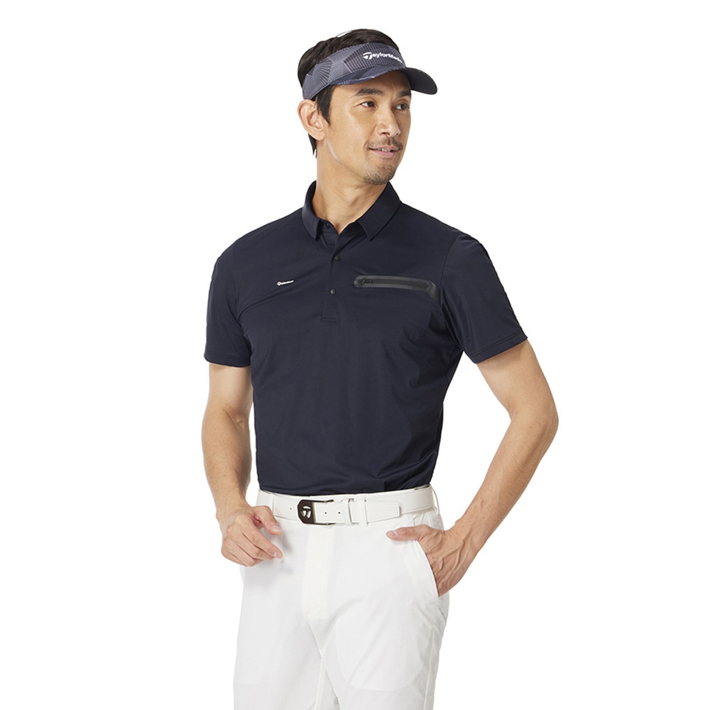 テーラーメイド（TAYLORMADE）（メンズ）ゴルフウェア 吸汗速乾 遮熱 ラインド 半袖ポロシャツ M13203-UN632