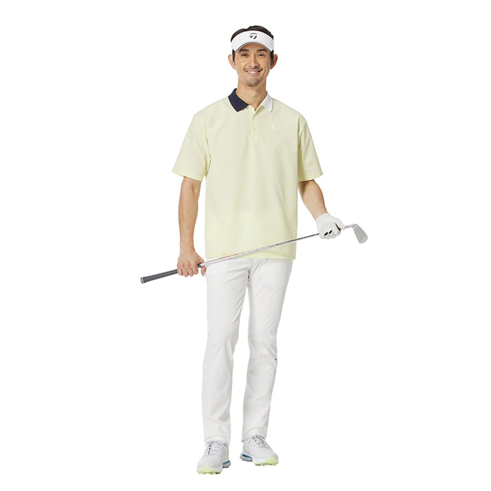 テーラーメイド（TAYLORMADE）（メンズ）ゴルフウェア 吸汗速乾 シアサッカー 半袖ポロシャツ M13209-UN633