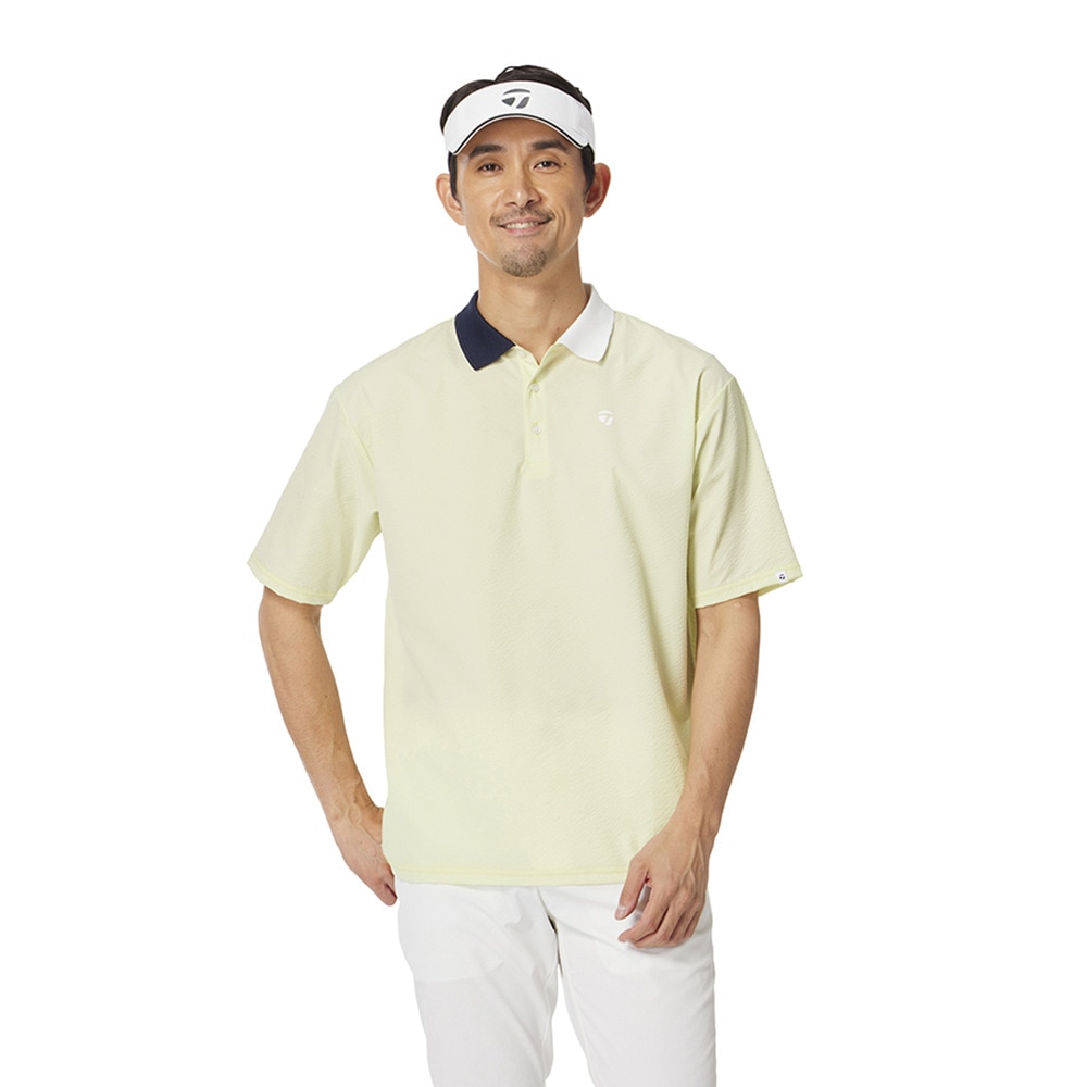 テーラーメイド（TAYLORMADE）（メンズ）ゴルフウェア 吸汗速乾 シアサッカー 半袖ポロシャツ M13209-UN633