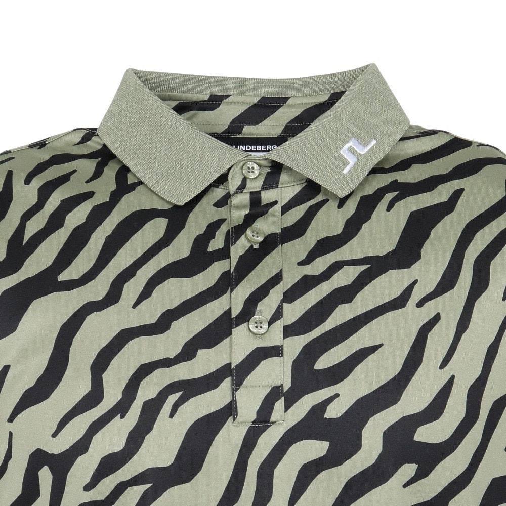 J.LINDEBERG（J.LINDEBERG）（メンズ）ゴルフウェア 速乾 Tour Tech プリント 半袖ポロシャツ 071-23241-025