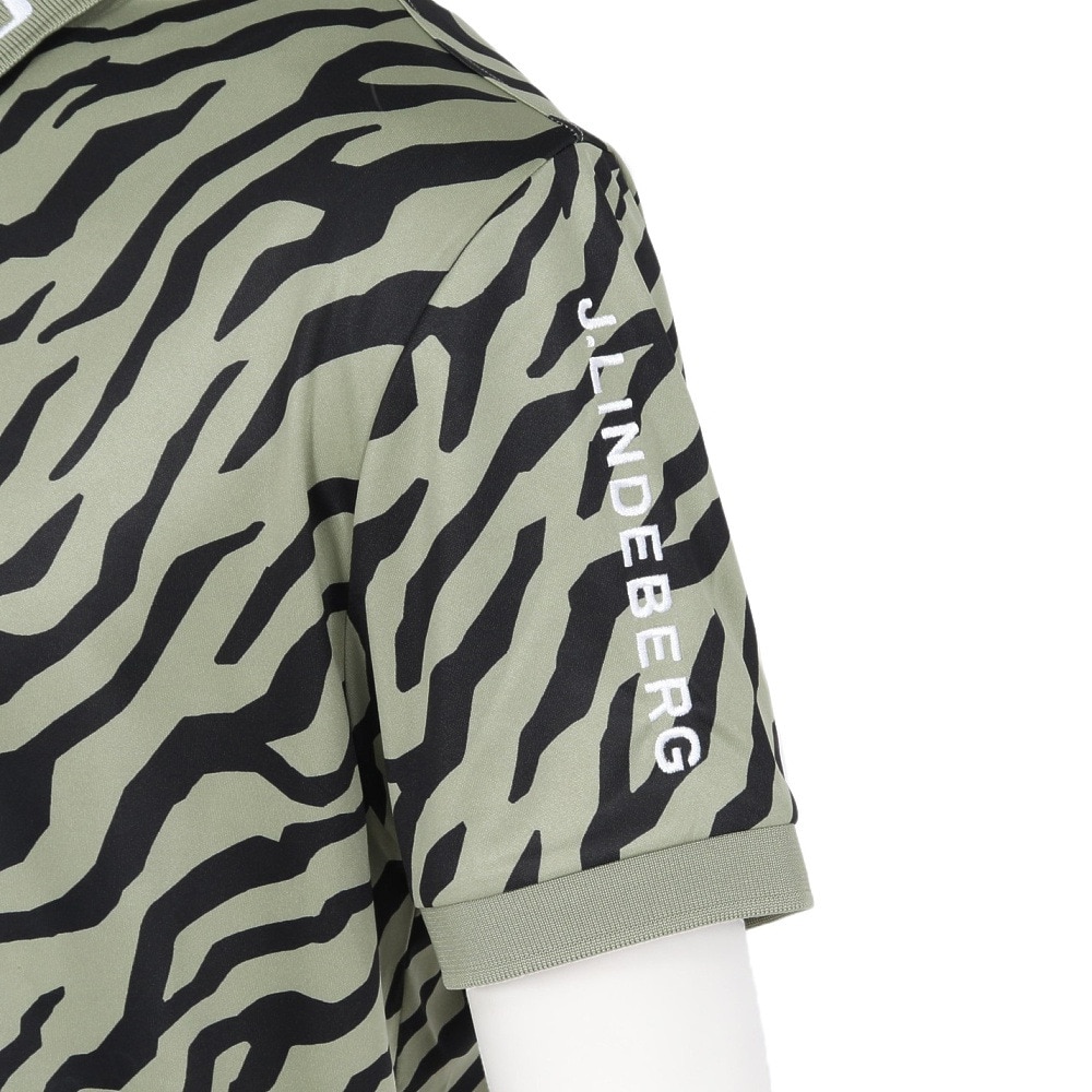 J.LINDEBERG（J.LINDEBERG）（メンズ）ゴルフウェア 速乾 Tour Tech プリント 半袖ポロシャツ 071-23241-025