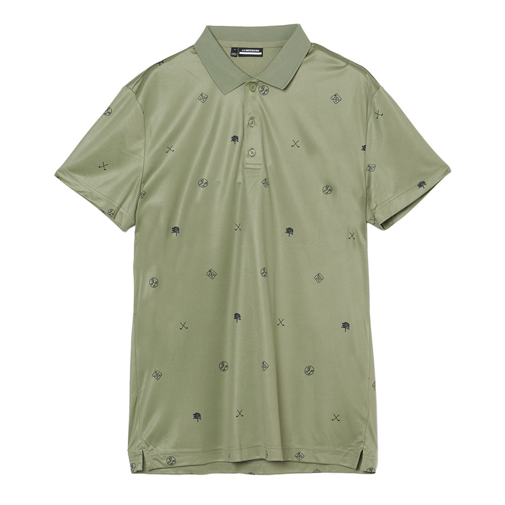 J.LINDEBERG（J.LINDEBERG）（メンズ）ゴルフウェア クラブハウスモチーフ 半袖ポロシャツ 071-23244-025