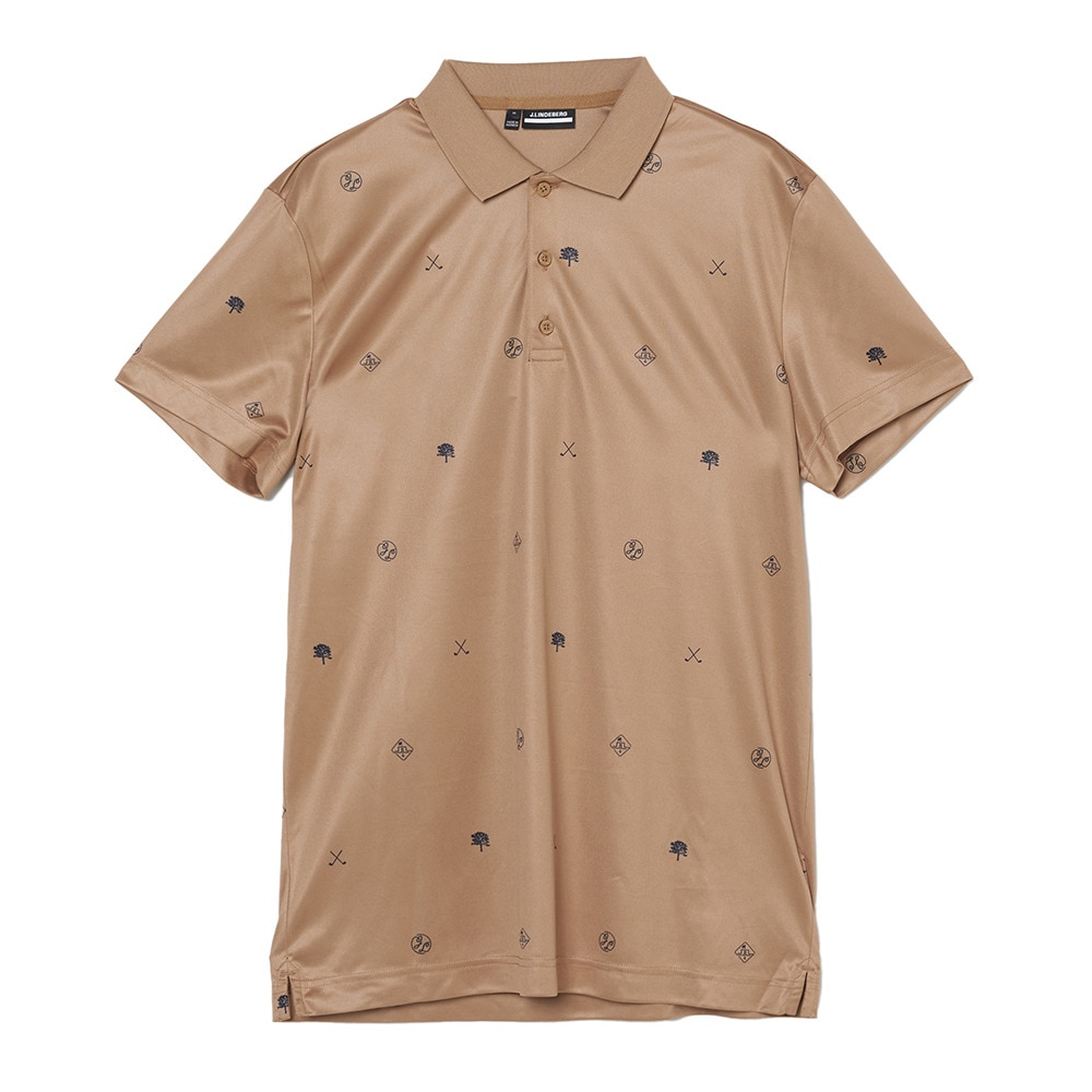 J.LINDEBERG（メンズ）ゴルフウェア クラブハウスモチーフ 半袖ポロシャツ 071-23244-042