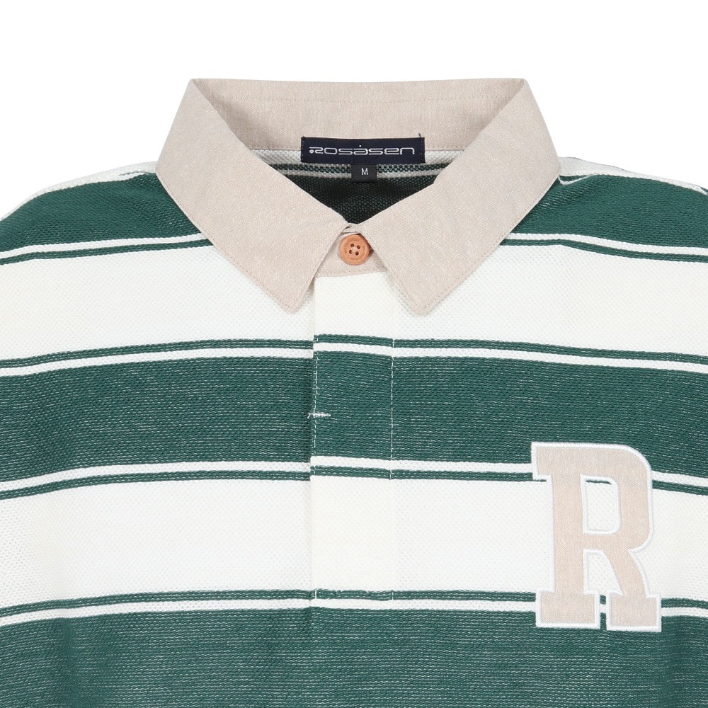 ROSASEN（ROSASEN）（メンズ）ゴルフウェア カノコボーダー半袖ポロ