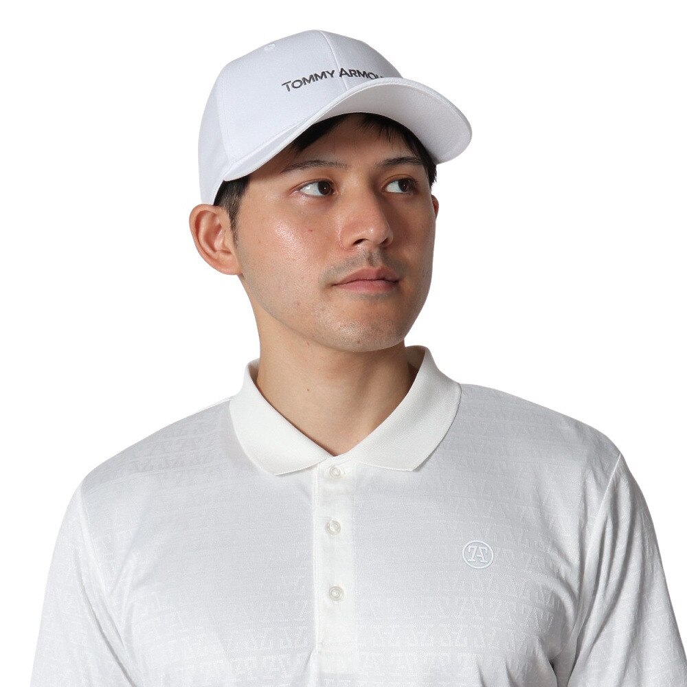 トミーアーマー（Tommy Armour）（メンズ）ゴルフウェア 吸汗速乾 ジャガードポロシャツ TANB25S030004 WHT