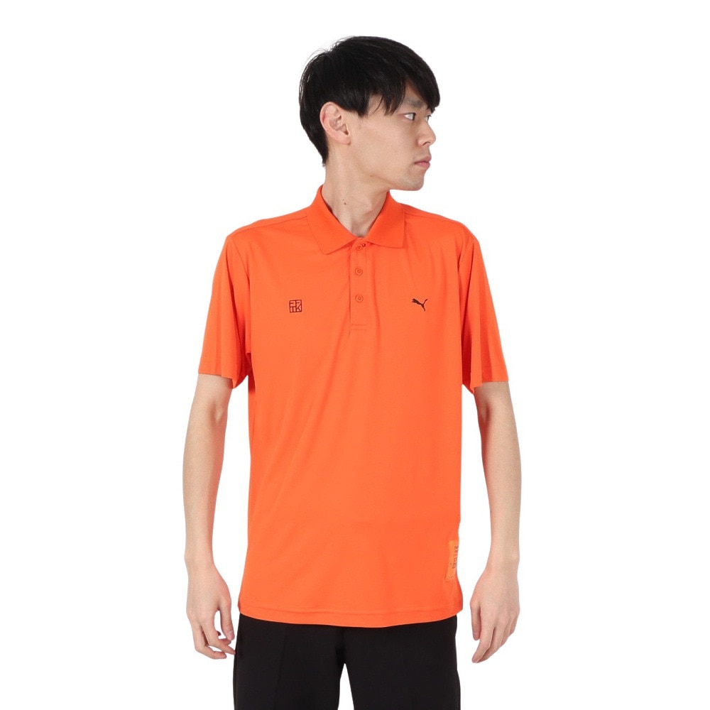 プーマ（PUMA）（メンズ）ゴルフウェア PUMA × FFTK ビッグ レーベル 半袖ポロシャツ 633661-02