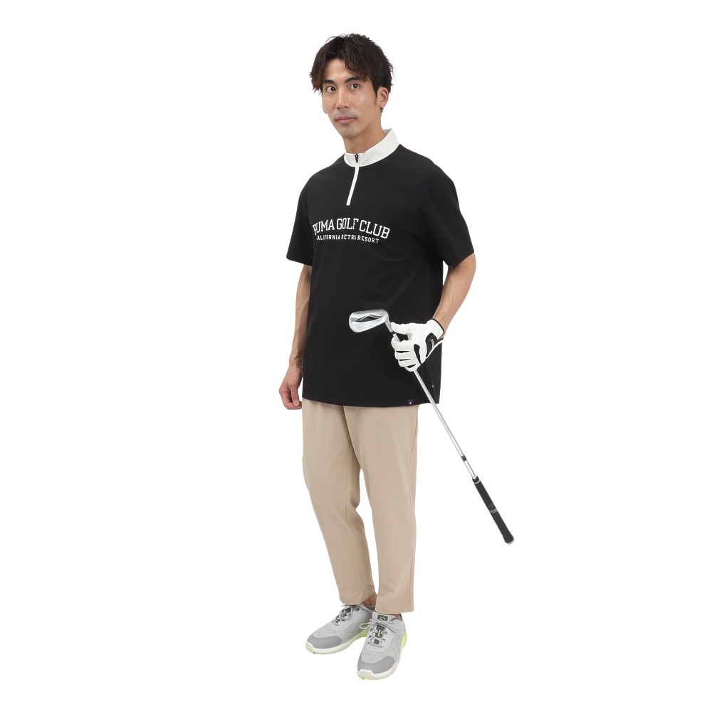 プーマ（PUMA）（メンズ）ゴルフウェア 吸汗速乾 半袖 ハーフジップポロシャツ 635495-01