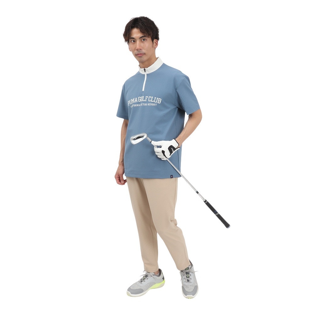 プーマ（PUMA）（メンズ）ゴルフウェア 吸汗速乾 半袖 ハーフジップポロシャツ 635495-02