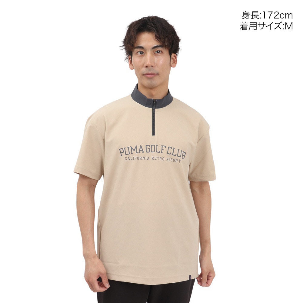 プーマ（PUMA）（メンズ）ゴルフウェア 吸汗速乾 半袖 ハーフジップポロシャツ 635495-03