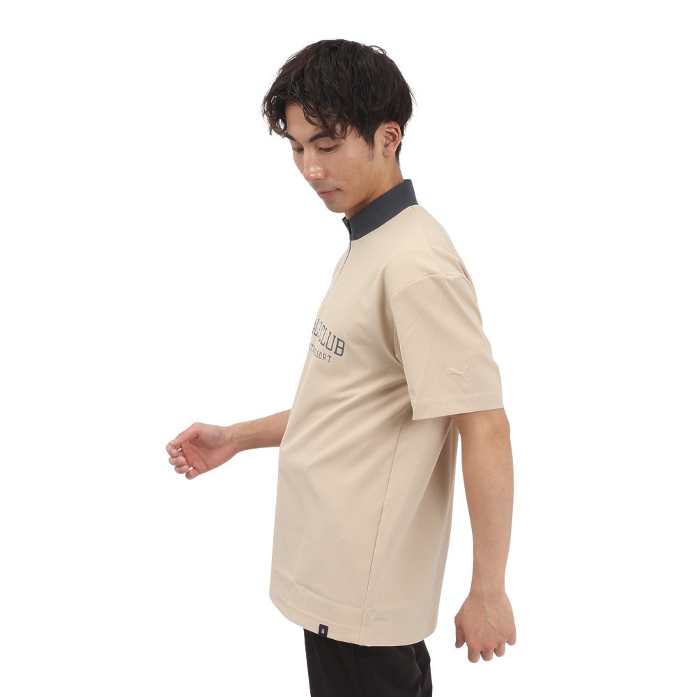 プーマ（PUMA）（メンズ）ゴルフウェア 吸汗速乾 半袖 ハーフジップポロシャツ 635495-03