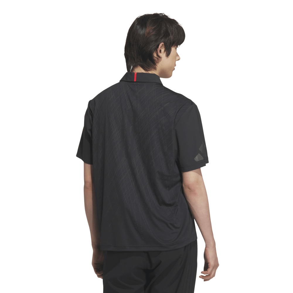 アディダス（adidas）（メンズ）アディゼロ バックプリント 半袖シャツ KTN21-JF8556BLK
