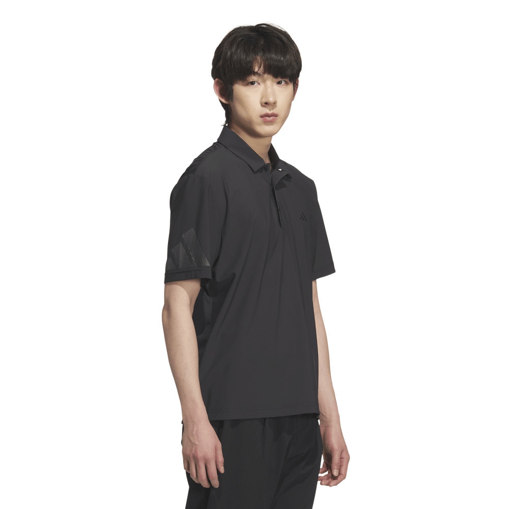 アディダス（adidas）（メンズ）アディゼロ バックプリント 半袖シャツ KTN21-JF8556BLK