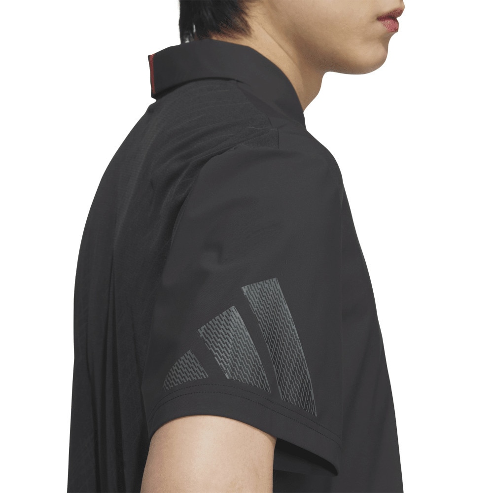 アディダス（adidas）（メンズ）アディゼロ バックプリント 半袖シャツ KTN21-JF8556BLK