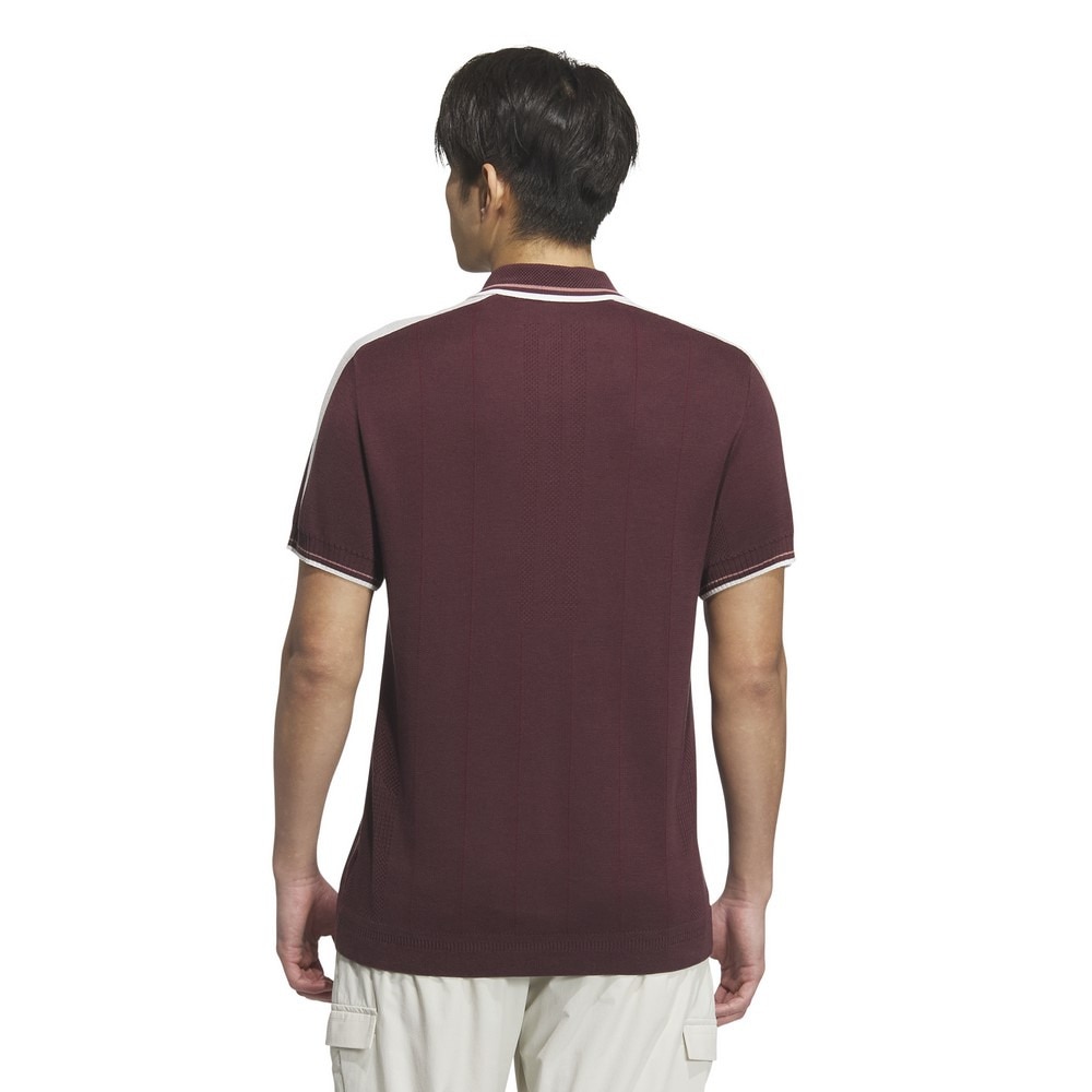 アディダス（adidas）（メンズ）ゴルフウェア ビヨンド ザ コース ルーズフィット ニット半袖ポロシャツ KUK52-JG1360RED