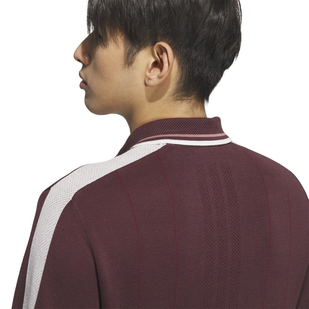 アディダス（adidas）（メンズ）ゴルフウェア ビヨンド ザ コース ルーズフィット ニット半袖ポロシャツ KUK52-JG1360RED